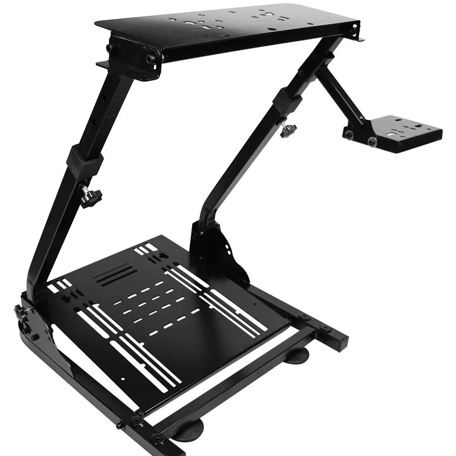 Folding sim racing game steering wheel seat stand view 5