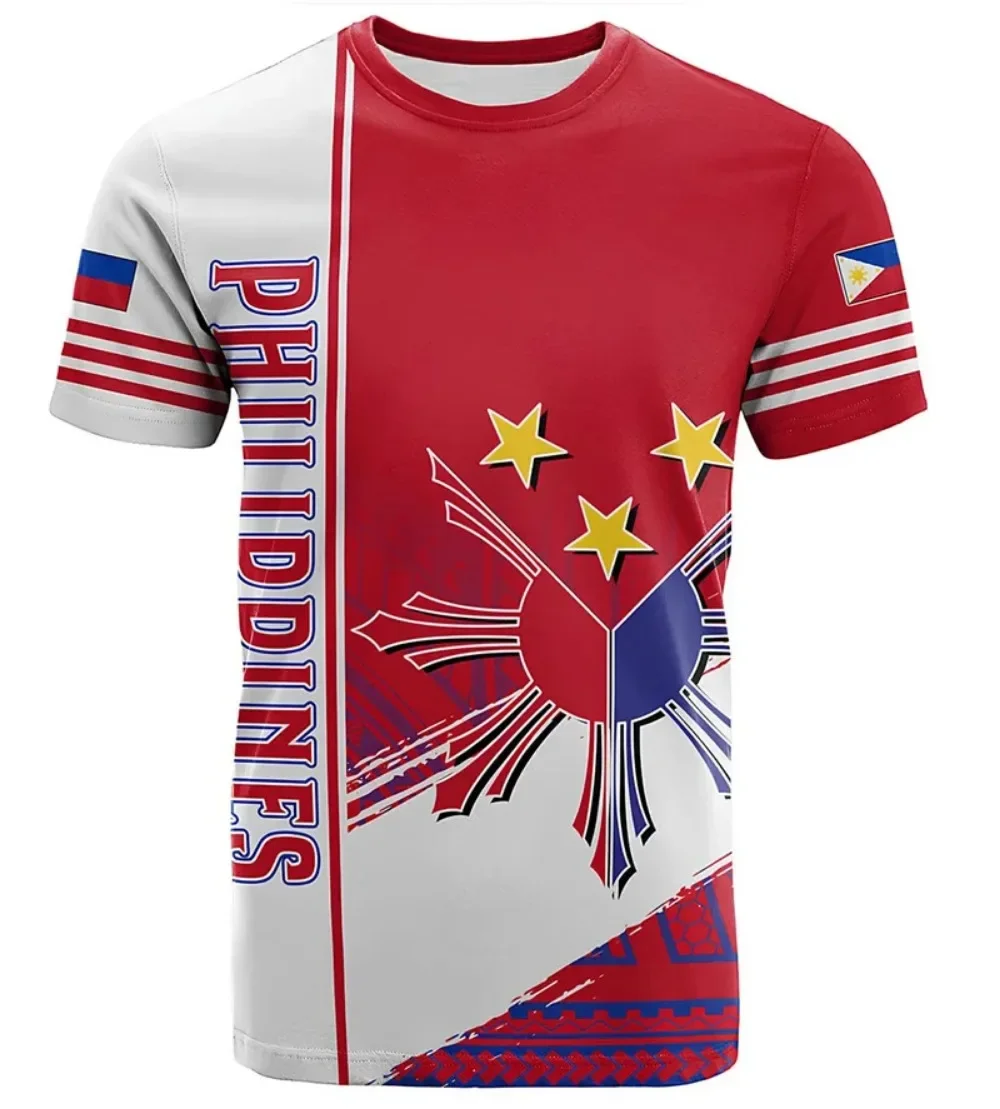 Philippine Vlag 3d Geprint T-Shirt Totem Graphic Voor Heren Retro Top