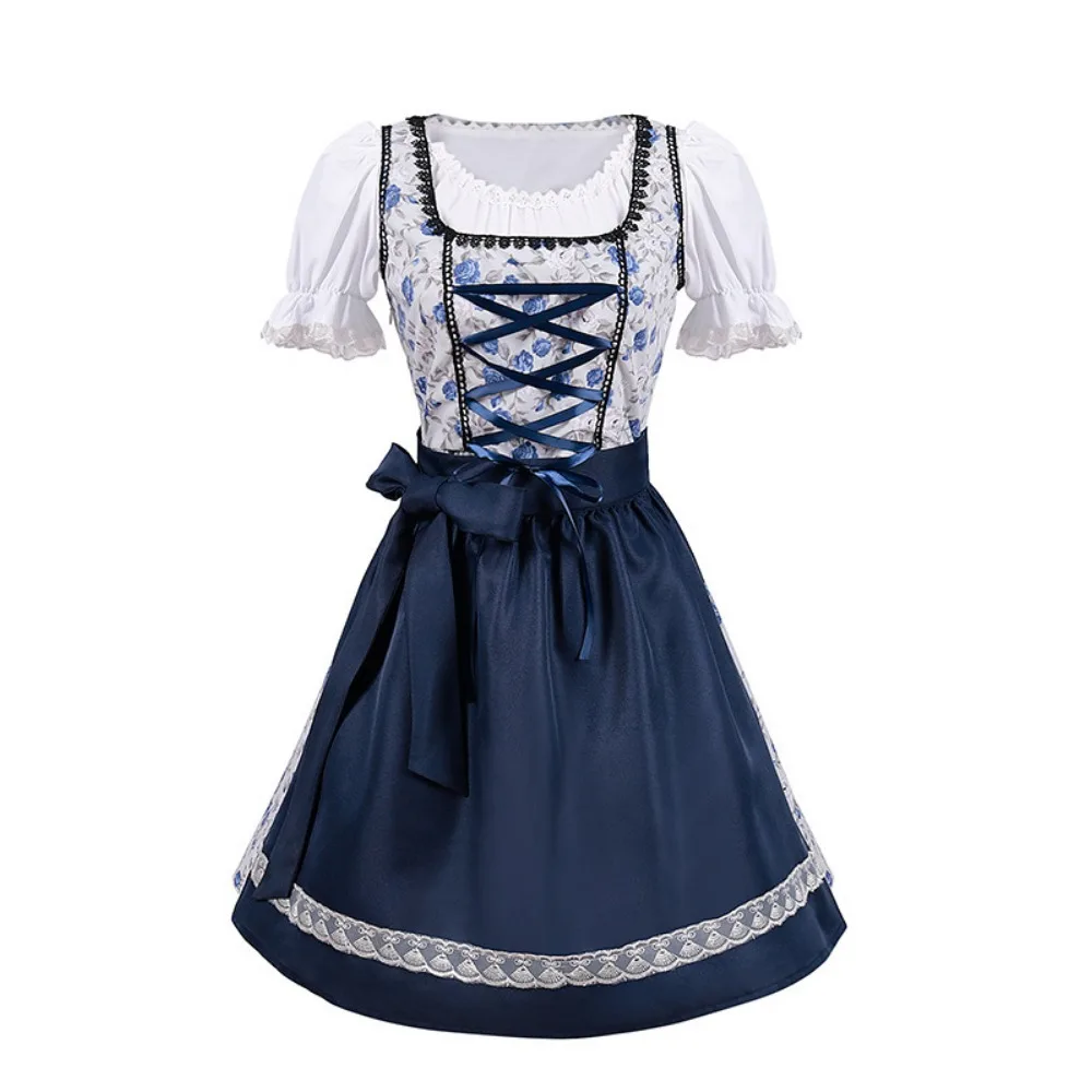 Oktoberfest Cosplay Costume Dress Apron Full Sets for Women Girls Uniform Beer Festival Halloween Carnival Clothes Roleplay