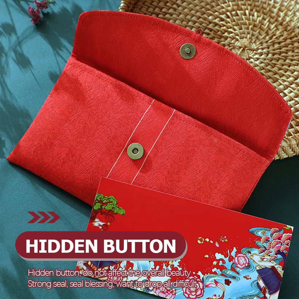 

Red Envelopes Money Holder Chinese Style Wedding Accessory Premium Fabric Retro Design Elegant Cash Gift Pouch for Bridal Shower