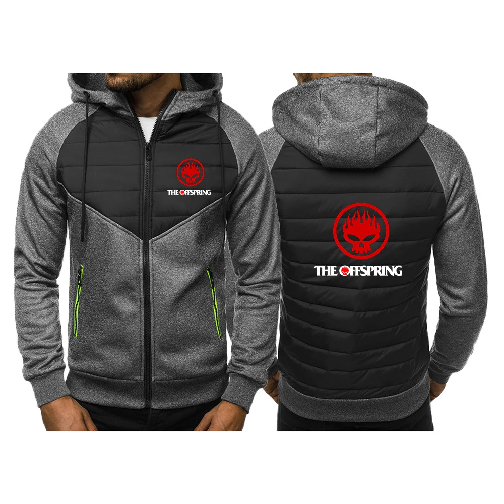 

The Offspring Skull Logo 2025 Men's New Three-color Cotton Sweatshirts Long Sleeve Jacket Hoodie Zipper Clothing