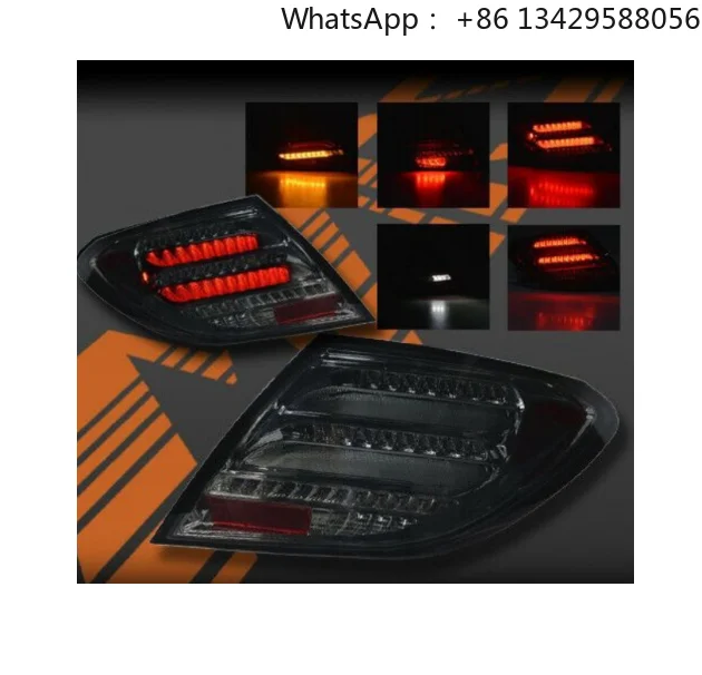 

07 08 09 10 11 12 13 14 MercedesC180 200 260 63 Modified LED Taillights Model W204 Modified Taillights Smoked Black Background
