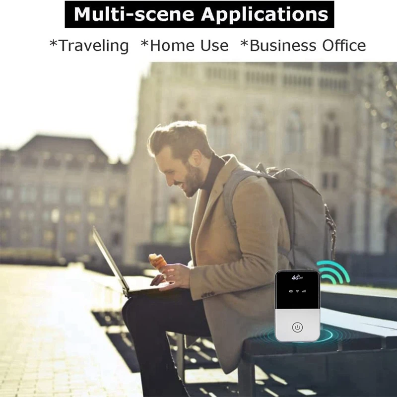 H91 4G LTE موبائل وائی فائی راؤٹر 150Mbps سم کارڈ سلاٹ کے ساتھ پورٹ ایبل 4G وائی فائی راؤٹر سپورٹ 10 صارف کنکشن