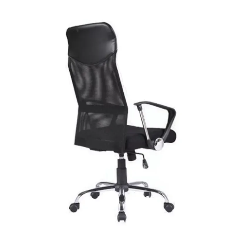 Ergonomic Mesh Executive Office Chair Modern Leather Seat Iron Base Rotating Swivel Computer Desk Chair for Home Business Use