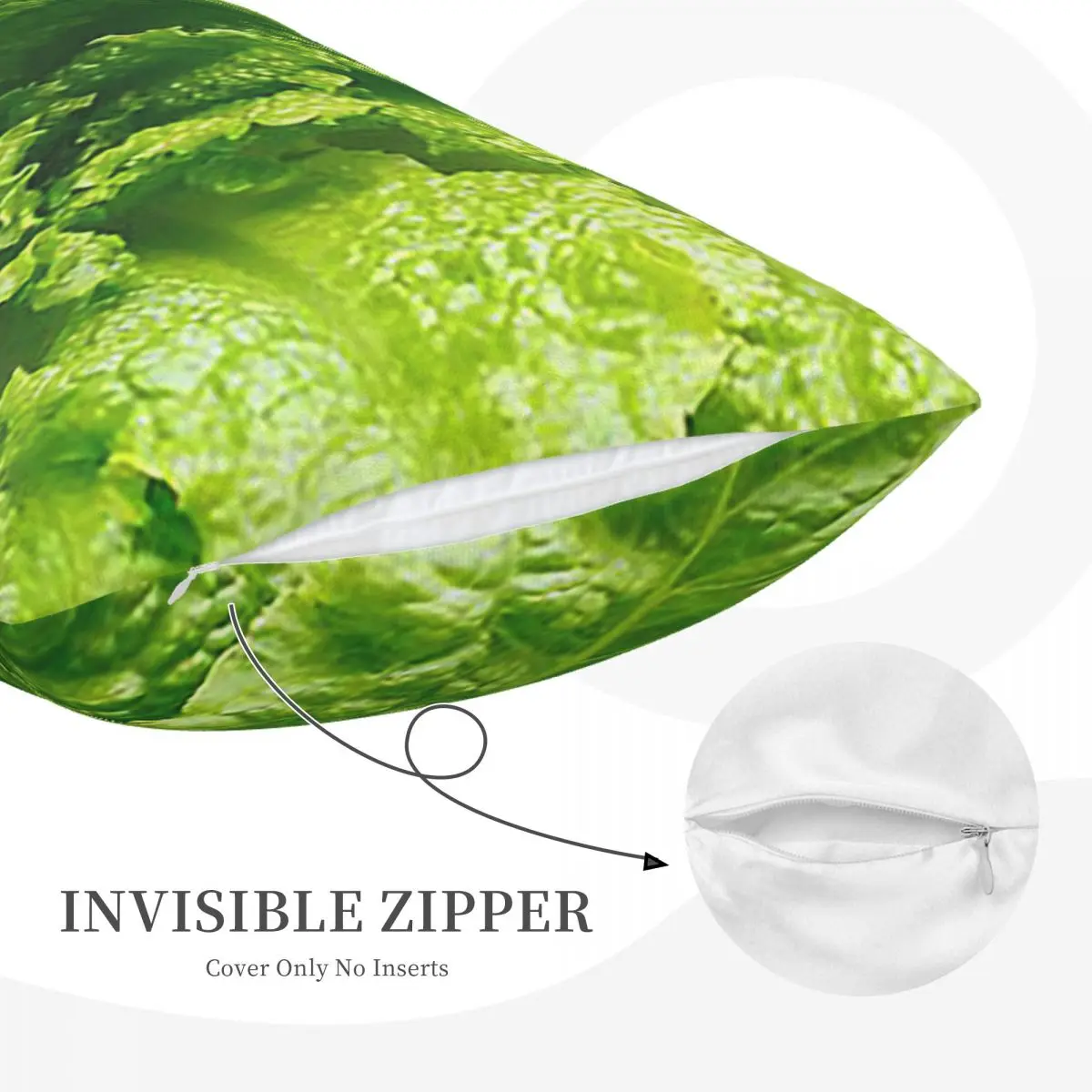 Lettuce Closeup Rectangle Pillowcase Cushion Cover Decor Bedroom Bed Home Comfort Throw Pillow