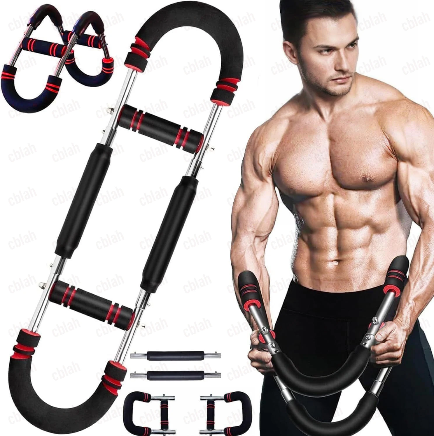 

50KG Arm Trainer High strength spring steel strength training Adjustable intensity home fitness equipment, portable and durable