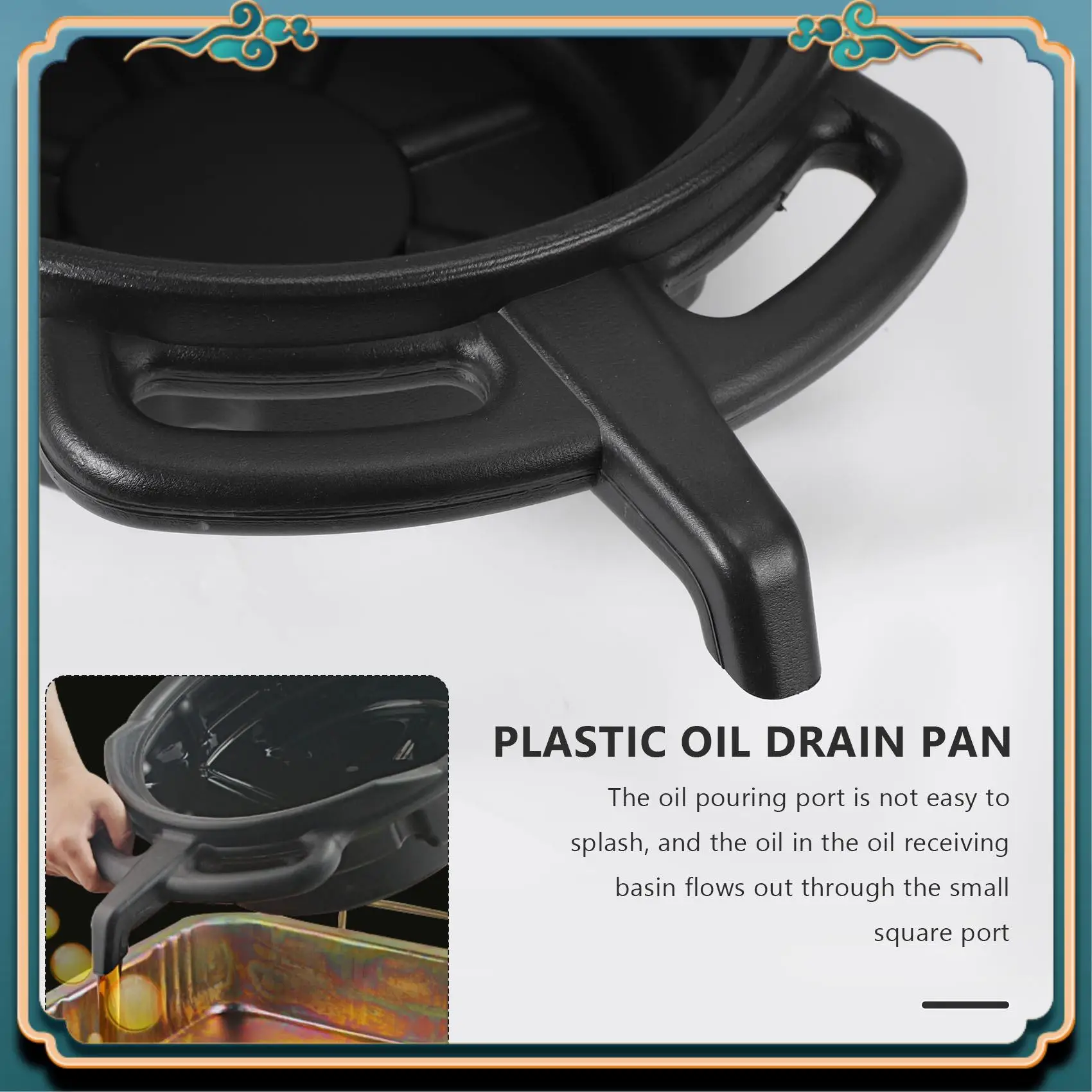 

A42M-7.5L Plastic Oil Drain Pan Wast Engine Oil Collector Tank Gearbox Oil Trip Tray For Repair Car Fuel Fluid Change Garage Too