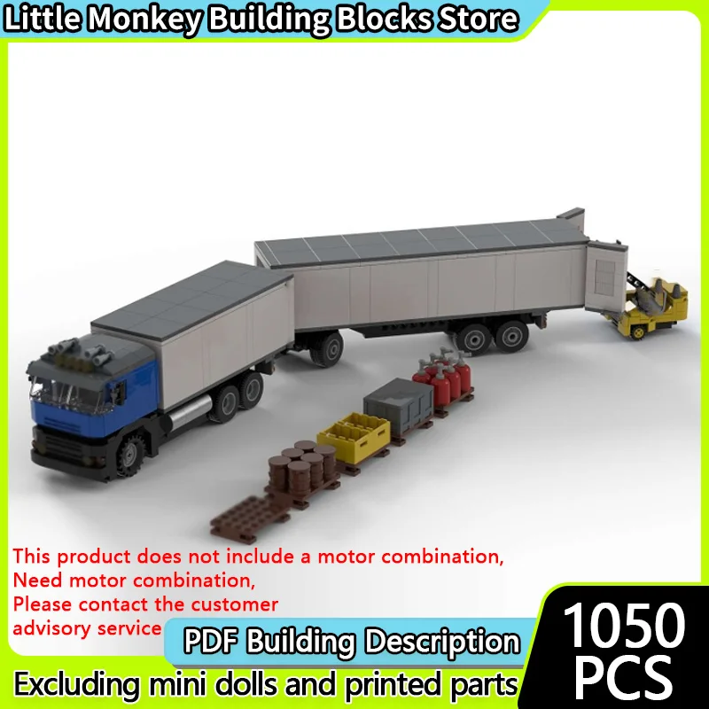 

City Car Model MOC Building Bricks Classic Truck With Trailer Modular Technology Children Holiday Gifts Assemble Toys Suit