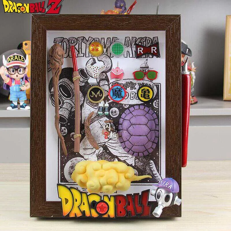 34cm Dragon Ball Model 100% Turtle Immortal 3d Photo Frame Painting Frame Toriyama Akira Decoration Ornament Anime Model Boy Toy