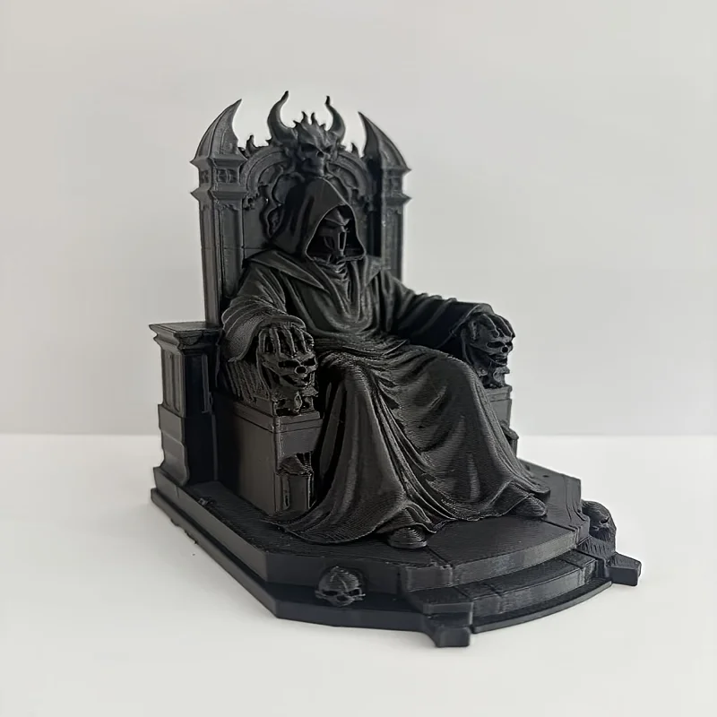 Necromancer Throne Dark Statue Ornament, Tabletop Creative Sculpture Figure Home Decoration Crafts