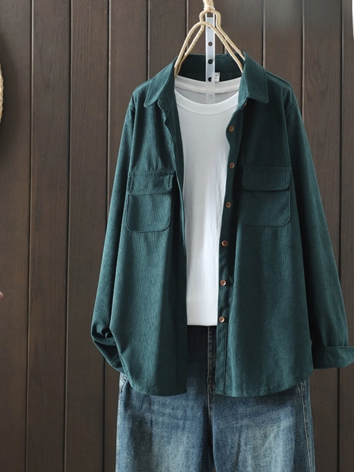 

Женский винтажный вельветовый кардиган с длинными рукавами, свободного кроя, для весны и осени, модный, для повседневной носки