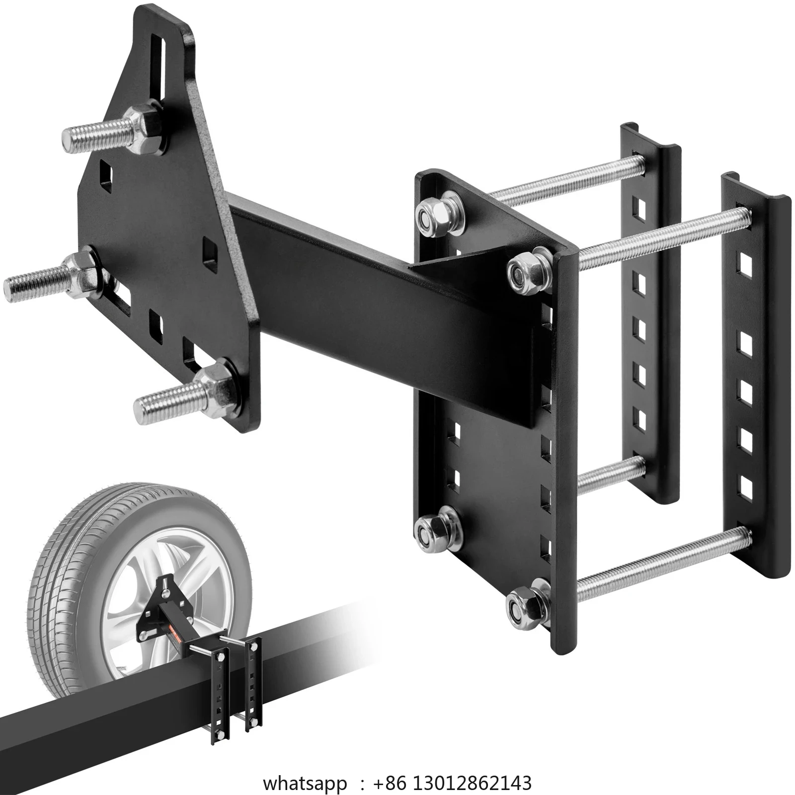 

160 lbs Spare Tire Carrier with Mounting Screws Bracket Lugs On Bolt Patterns Tire Mount Wheel Holder for Trailers RV