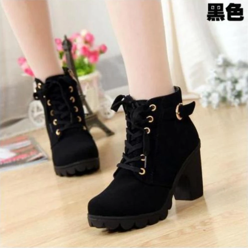 Autumn Winter Woman Boots Women Shoes Ladies Thick Fur Ankle Boots Women High Heel Platform Rubber Shoes Snow Boots