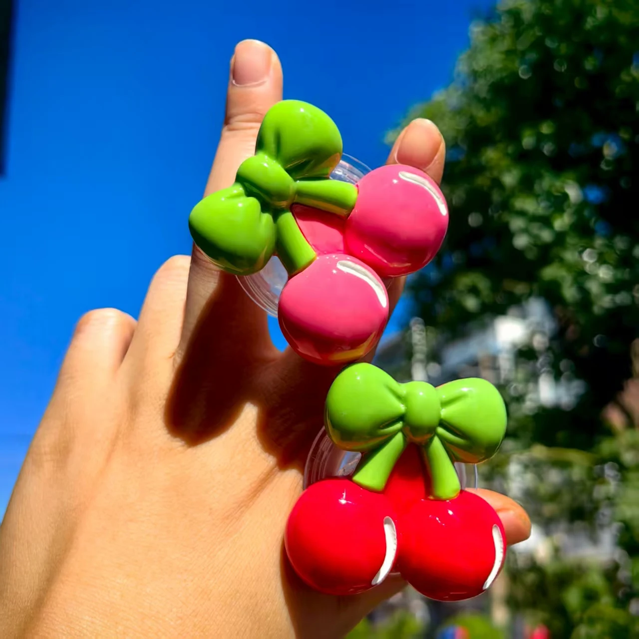 

Ins Смола вишневый бант держатель для мобильного телефона подставка для телефона настольная выдвижная складная прозрачная розетка для iPhone