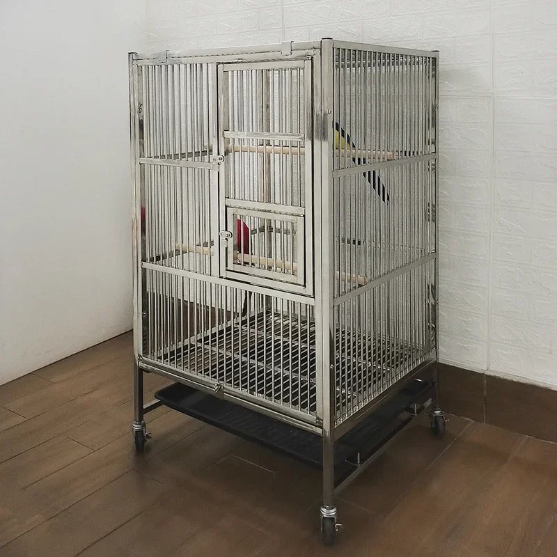 

Stainless Steel Golden Steel Parrot Bird Cage Medium Thrush Brother Pet Cage Metal Large Cage Large Parrot Cage