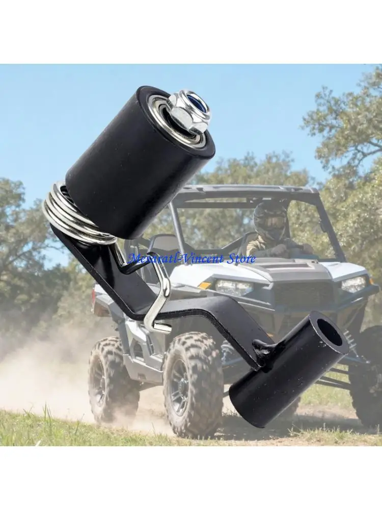 A70F Chain Guide Roller Bracket Set with Spring Roller Tensioner for ATV180/200 Drive Chain Maintenance, Single Black