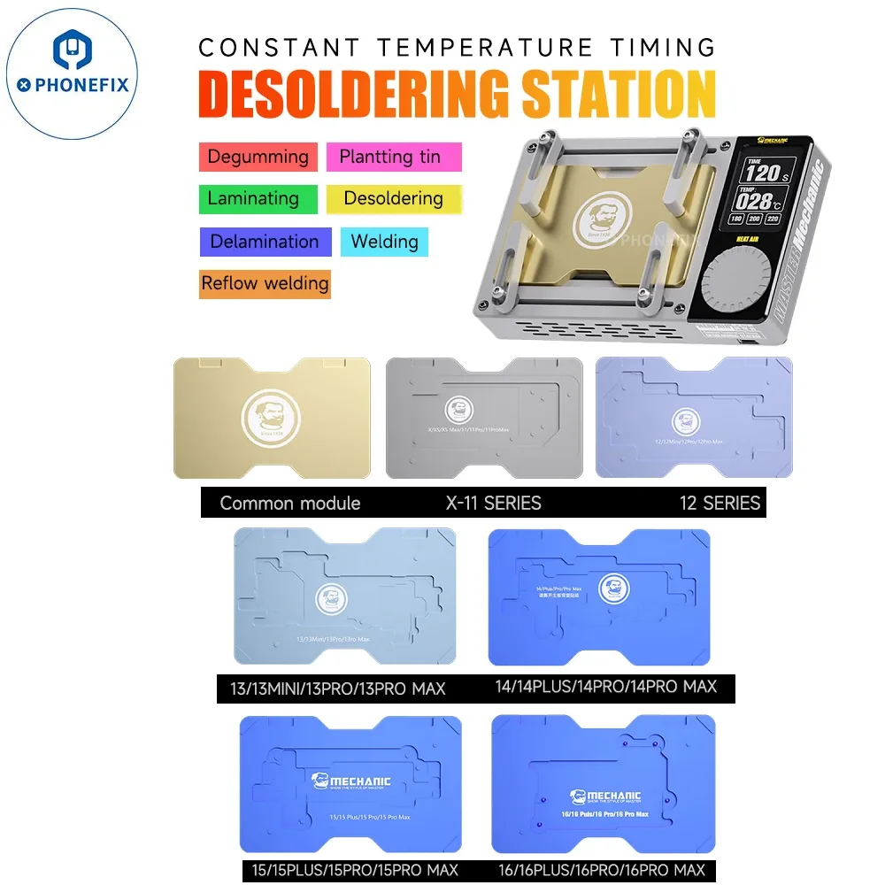 

Механическая платформа для распайки тепла и воздуха, предварительный нагрев для iPhone X-16 Pro Max, материнская плата, многослойная оловянная посадка, инструмент для ремонта пайки