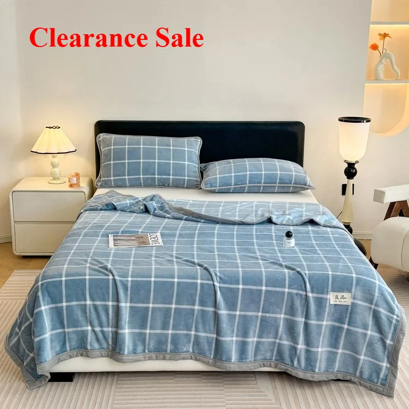 

New solid color flannel blanket blanket casual nap office comfortable and warm solid color milk blanket
