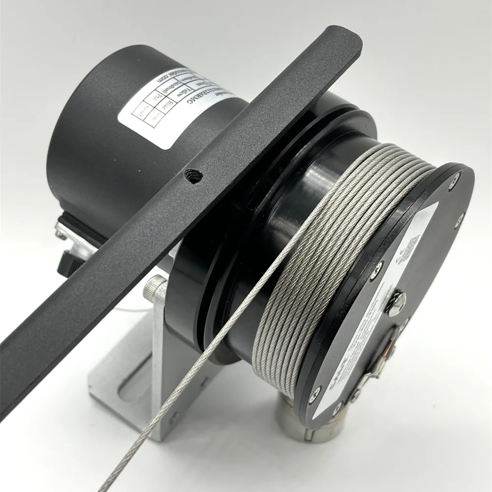 CALT 2000mm draw wire length absolute  linear encoder CAX60S1212E6RMG  with BSL-FS02 counter Grating Encoder Display