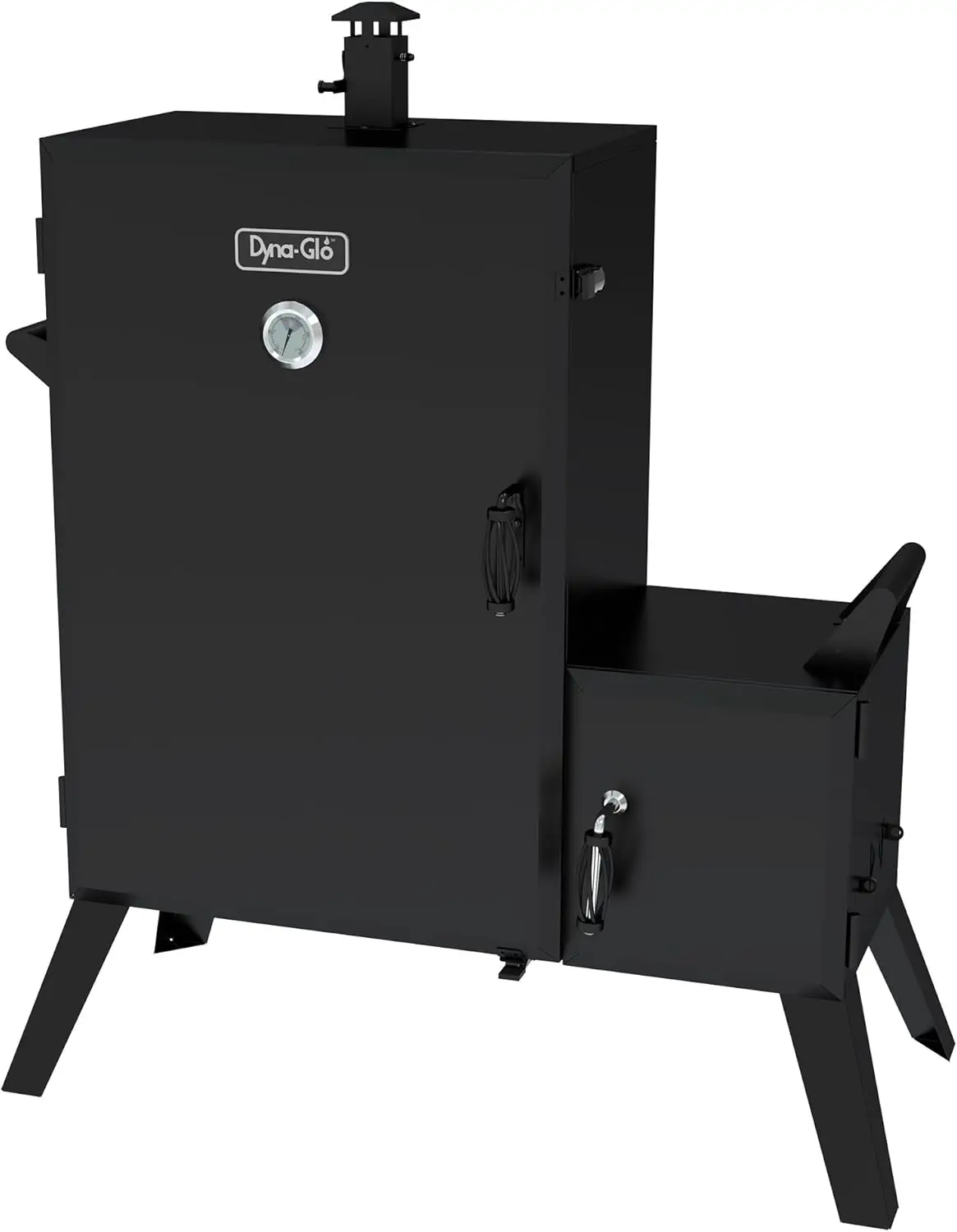 DGO1890BDC-D Wide Body Vertical Offset Charcoal Smoker,Black Outdoor Cooking