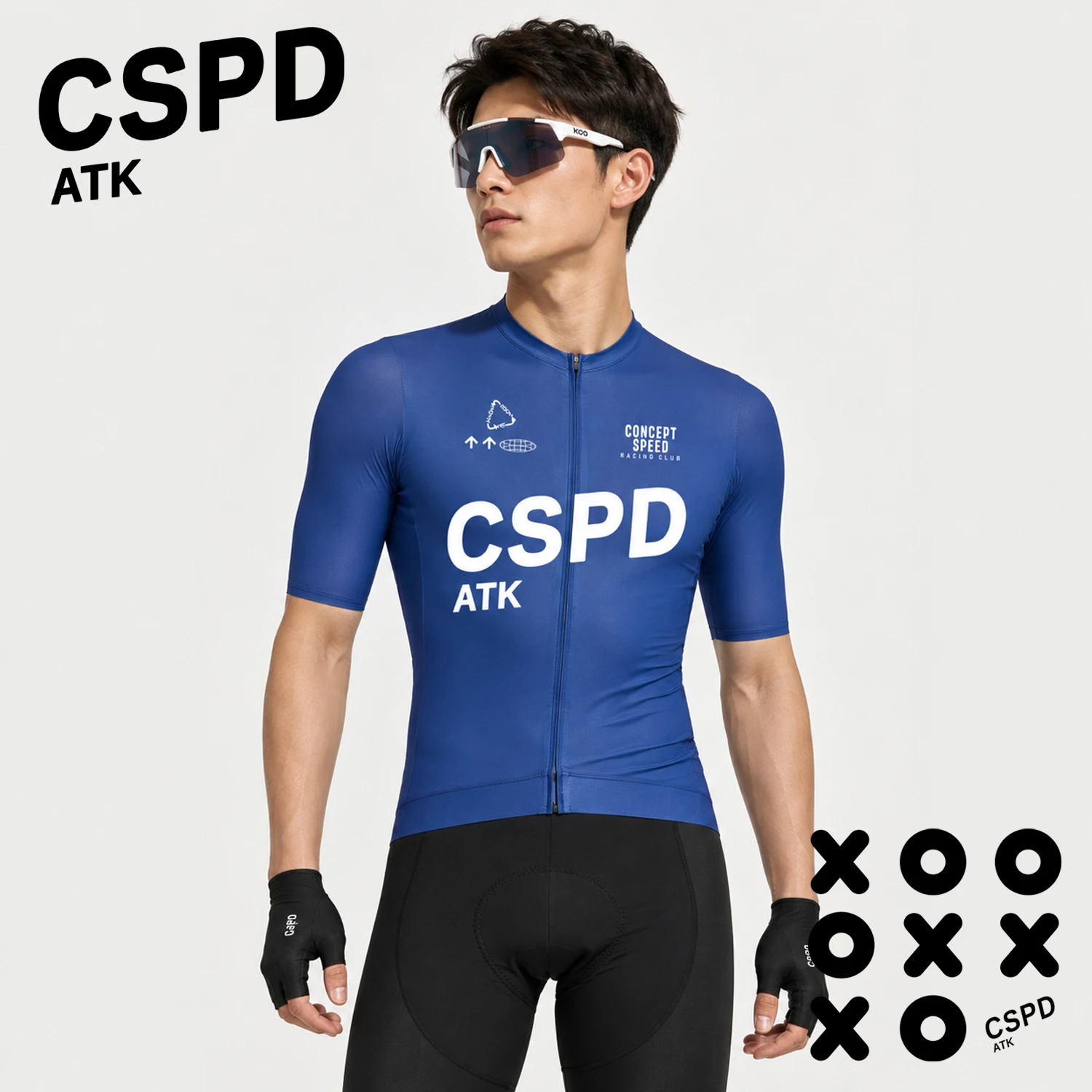

CSPD ATK Summer Printing Series Short Sleeve Men Bicycle Clothing Breathable and Fast Drying Racing Cycling Jersey