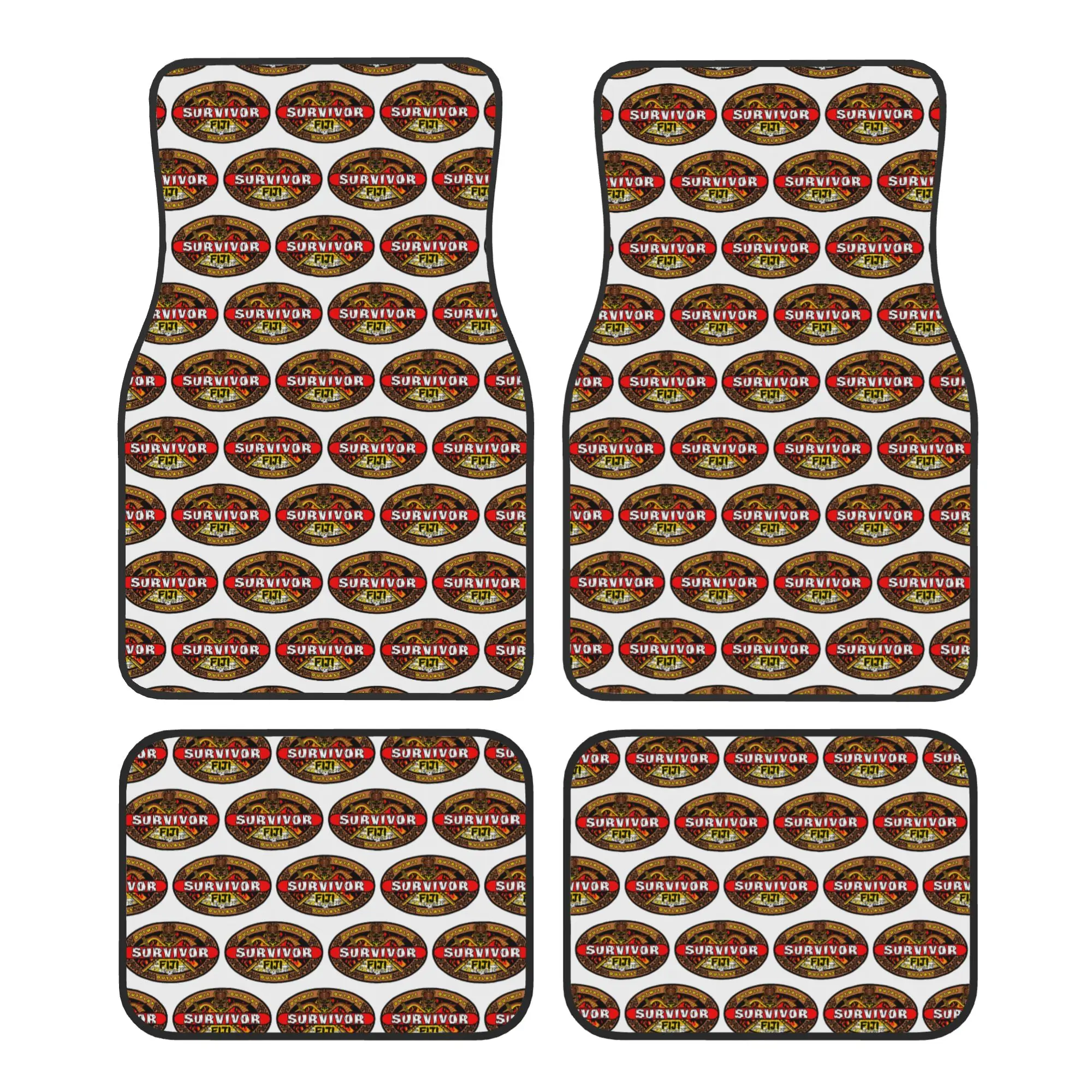 Adventure Survivor Car Floor Mats of 4 Pieces Crystal Velvet Non-Slip Carpets Rugs Universal Car Front Rear Carpets Foot Mats