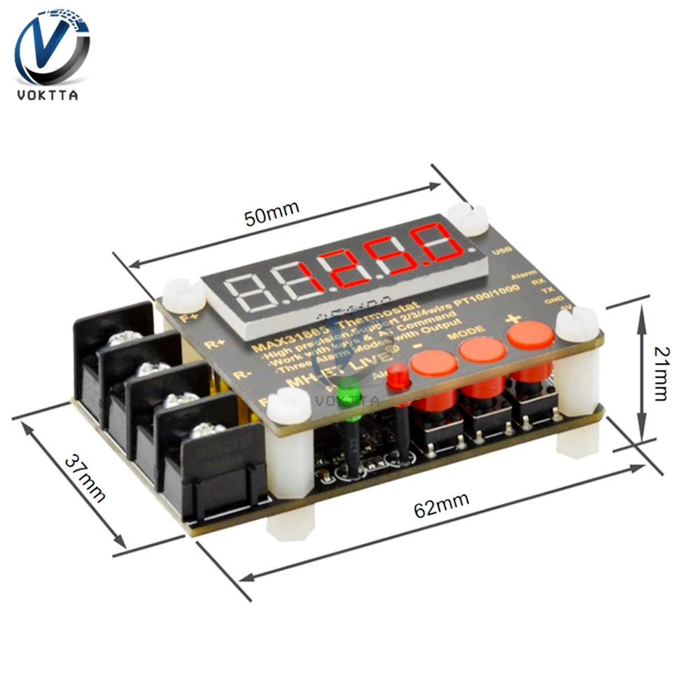 DC3.3-5V Electronic Temperature Controller High Precision Isolated Temperature Collector Module -200℃-650℃ Adjustable Thermostat