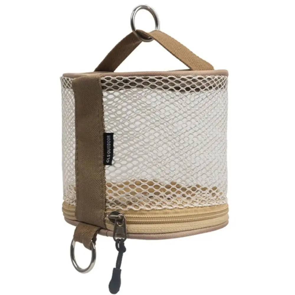 Mesh Tube Camping Paper Towel Drawer Napkin Bag Roll Paper Camping Tissue Case Oxford Cloth Hanging Ring Toilet Paper Case