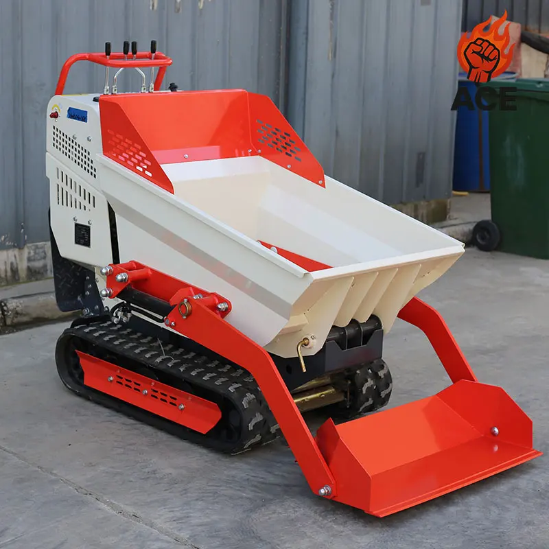 

Automatic Mini Tracked Dumper 500kg 800kg Hydraulic Diesel Dump Transporter Multifunctional Crawler Mini Dumper with customized
