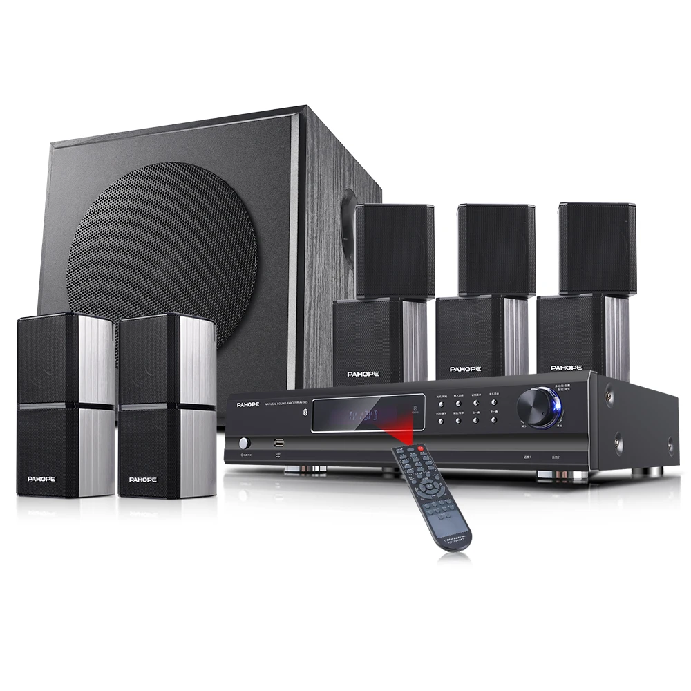 

Mini 5.1 Home Theater Sound System 3D Surround USB/TB/ Fiber/Coaxial 5.1 Amplifier Surround Combined Satellite Speaker System