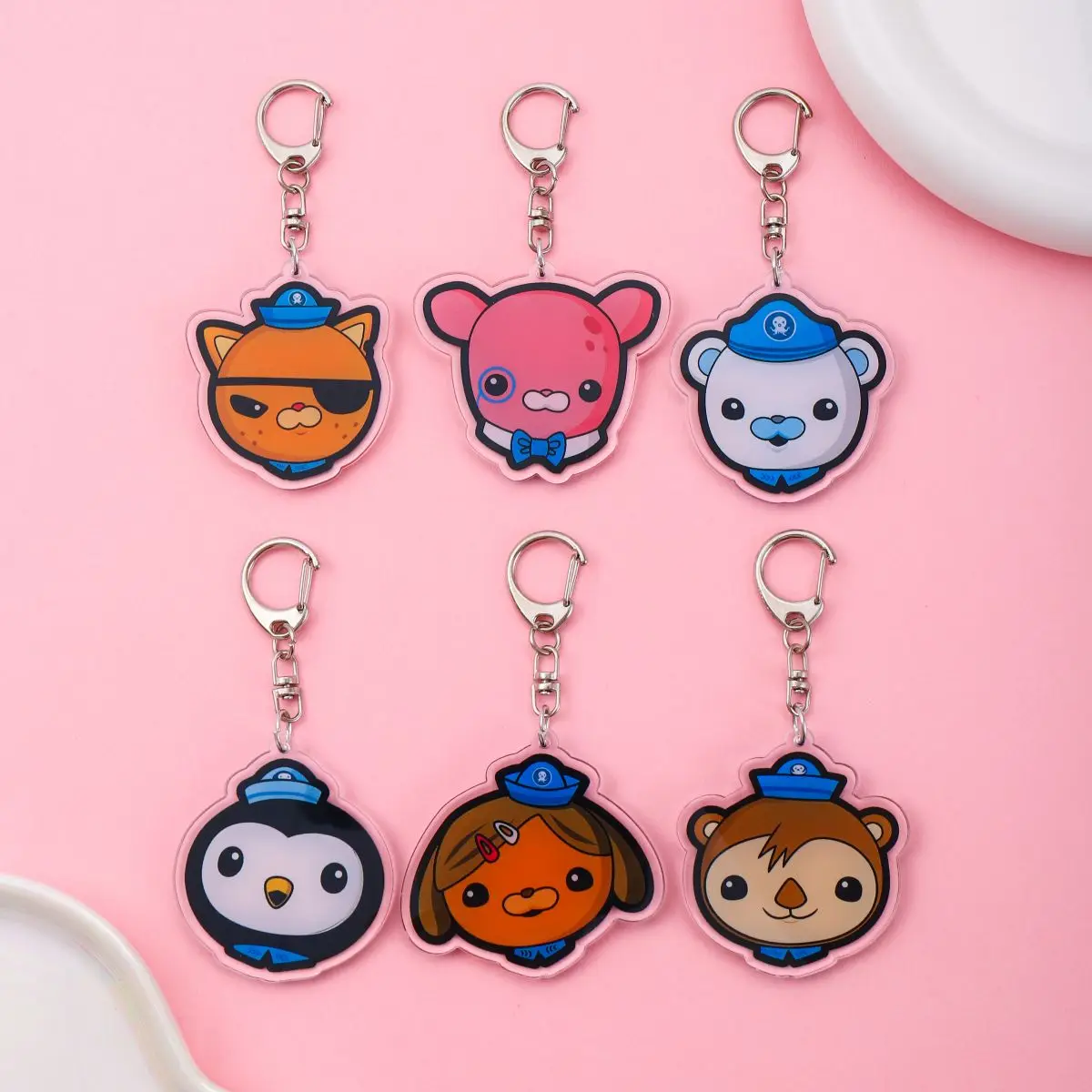 Anime The Octonauts Acrylic keychain accessaries Cartoon funny Bag Pendant Gift cute bag charm Keyring Friends Fans Gifts