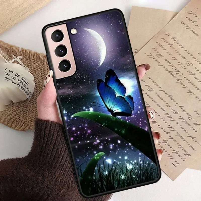 Bướm Ốp Lưng Điện Thoại Samsung Galaxy S21plus S20fe Note10pro S10plus S10e S10lite S9 S8 S20plus S7edge S20ultra Điện Thoại Di Động