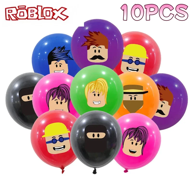 10 Stück Roblox Latex-Ballons Cartoon 12 Zoll Party-Zubehör Spiel für Kinder Geburtstagsdekoration Ballons Geschenke