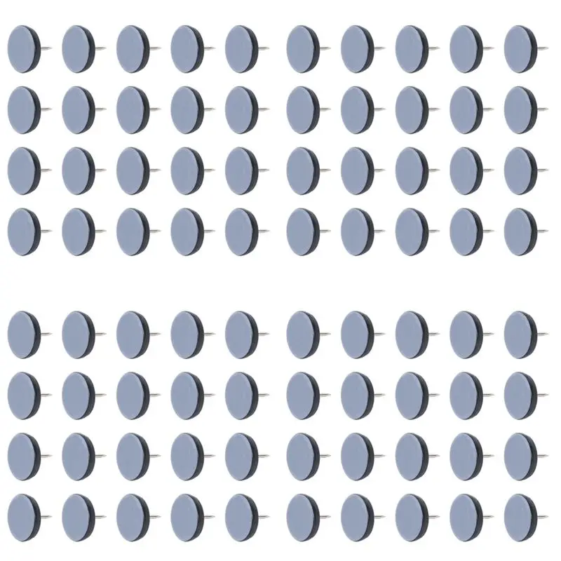 A98E-80Pcs 25Mm Chair Gliders Furniture Sliders PTFE Easy Moving Pads Round With Nail Feet Protector For Hardwood Floor