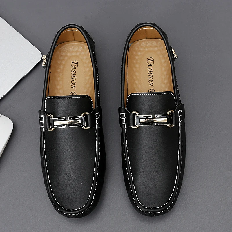 ELUVA حذاء رجالي مريح أحذية مشي خفيفة الوزن تنفس الانزلاق على عدم الانزلاق القيادة حذاء كاجوال لينة وحيد رجالي المتسكعون #4