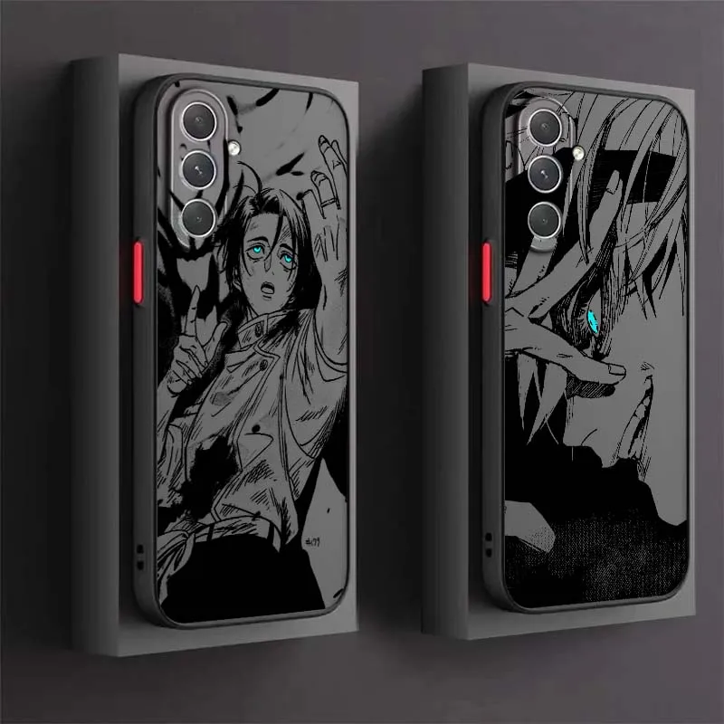 Luxury Jujutsu Kaisen Comic For Samsung Galaxy S26 S25 S24 S23 S22 S21 S20 Ultra Plus FE 5G Frosted Translucent Phone Case