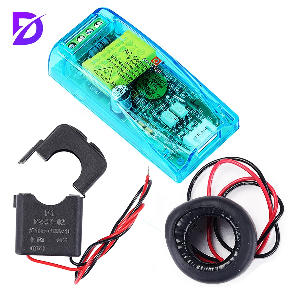 AC Digital Multifunction Meter Watt Power Volt Amp TTL Current Test Module PZEM-004T With Open/Closed CT Coil 0-100A 80-260V AC