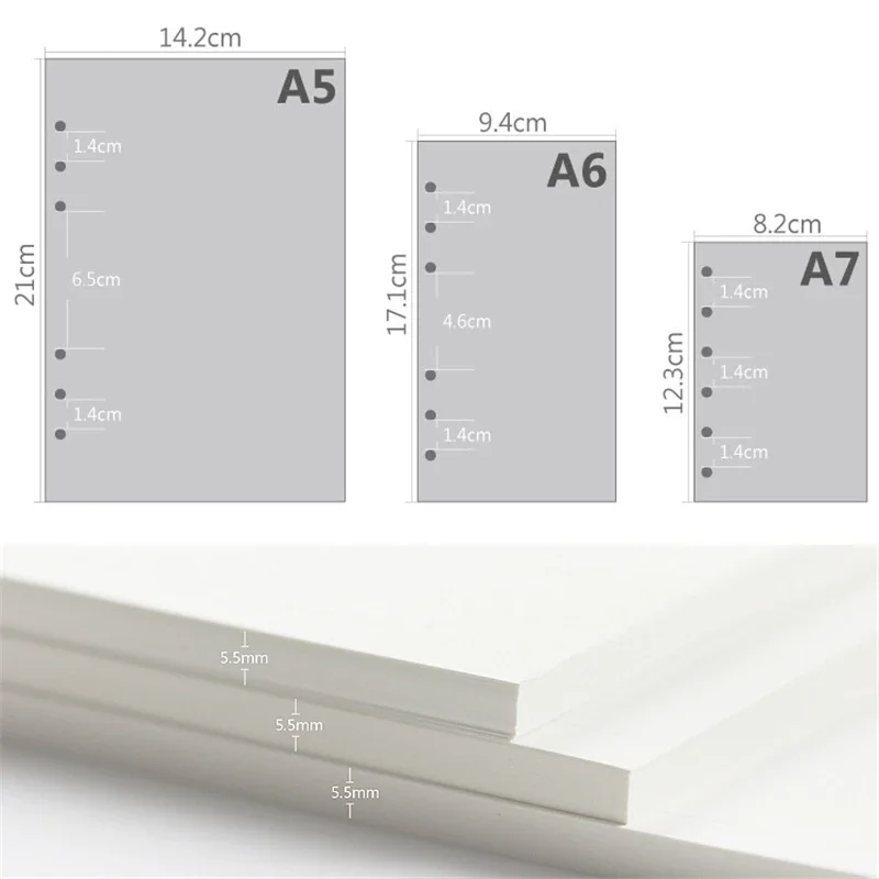 Fromthenon uroczy papier wypełniający wkład do Filofax notes spiralny A5 A6 A7 Planner kolorowa siatka z listą materiałów piśmiennych