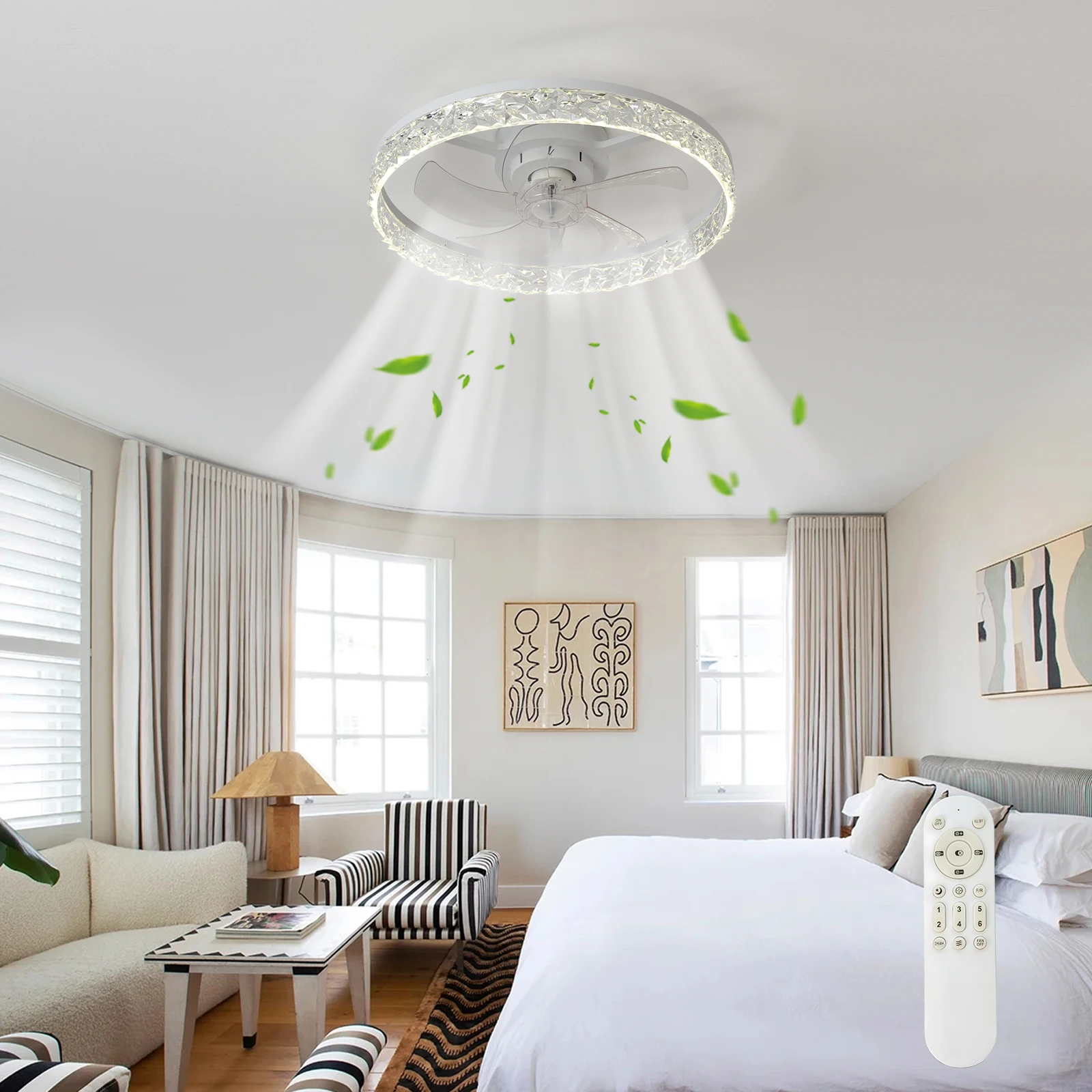 Ceiling Fans With Lights And Remote: 19.7