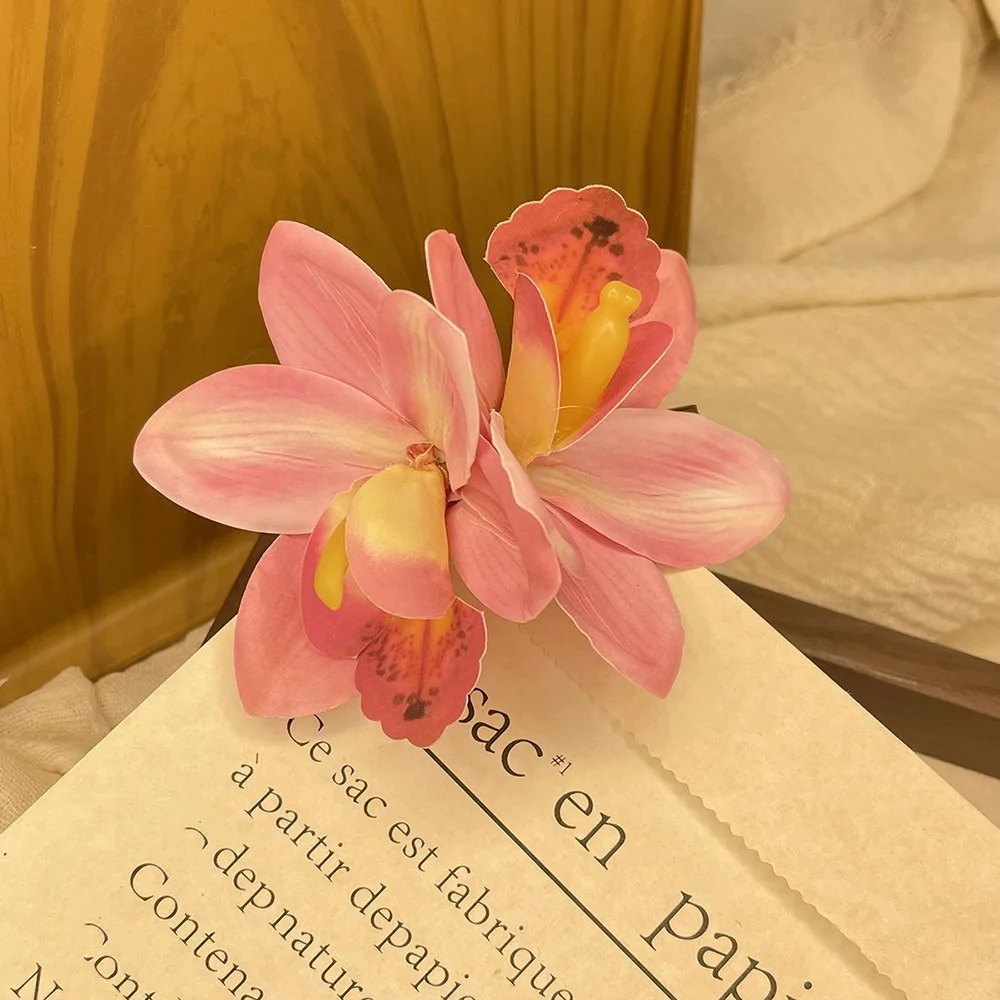 

Cloth Flower Hair Clip Seaside Duckbill Clip Artificial Flower Hairpin Headdress Vacation Style Bohemian Style Hair Clip Beach