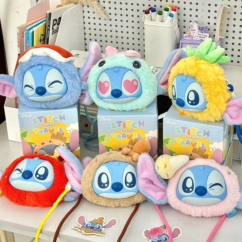 

Disney Stitch Adventure Kawaii Crossbody Bag Vinyl Plush Blind Box Travel Organizer Collectible Gift Set Trendy Toys & Hobbies