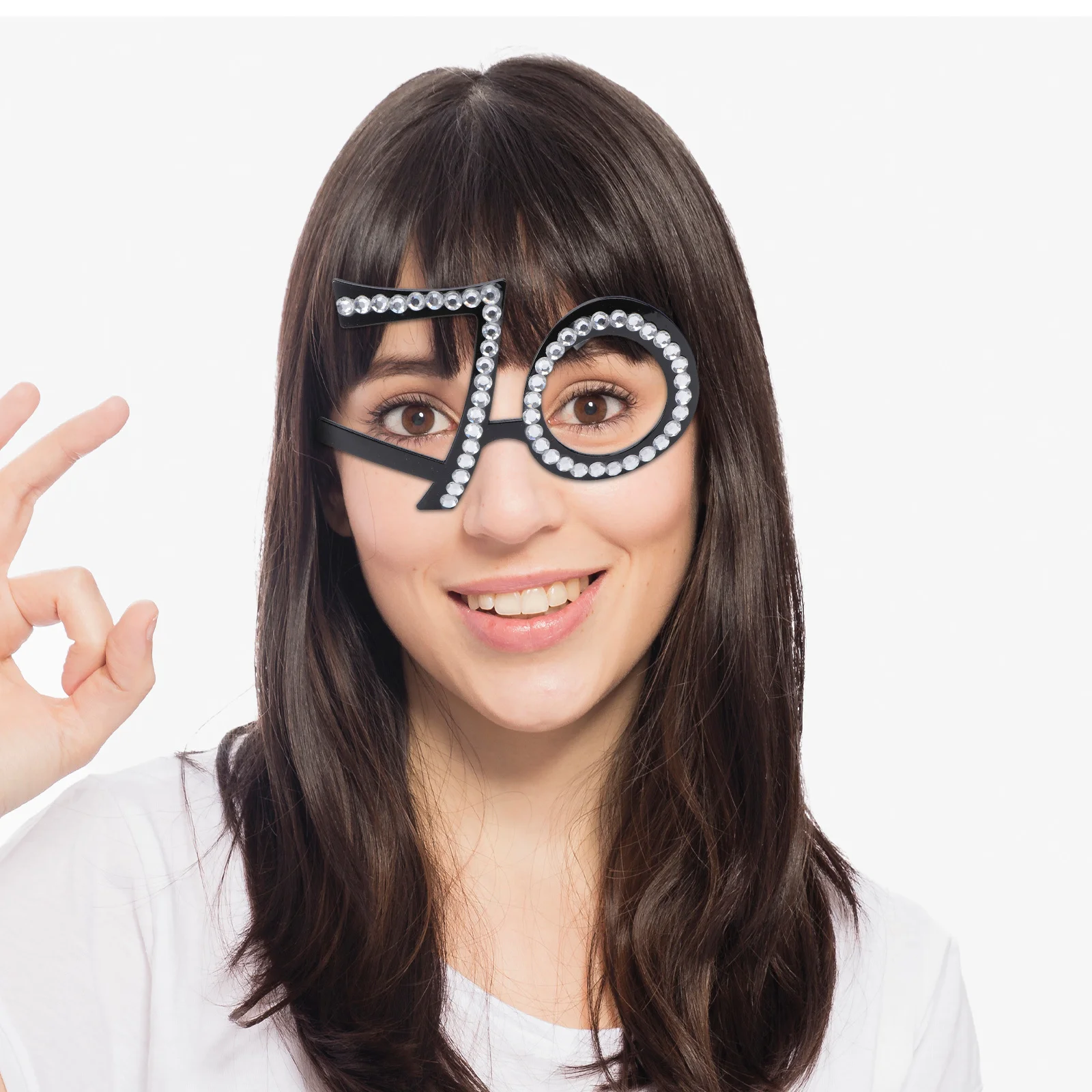 1개 안경 사진 소품 창의적인 생일 파티 안경 장식 재미있는 디지털 디자인 파티 분위기 증진 편안한 착용감