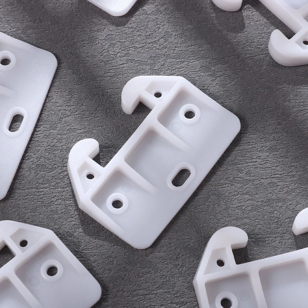 

6 Pcs Crab Shape Hooks Plastic Drawer Guides White Color Simple Elegant Design Lasting Easy Install Versatile