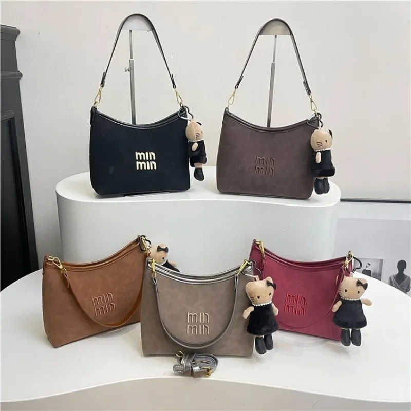 ファッショナブルなミニマリストパリスタイルおむつバッグ女性用トレンディなレザークロスボディハンドバッグ大容量ユニークなトートバッグ