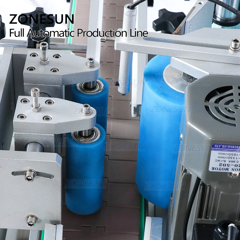 ZONESUN piccola bottiglia da tavolo liquido per bevande olio pompa magnetica riempimento tappatura etichettatrice linea di produzione