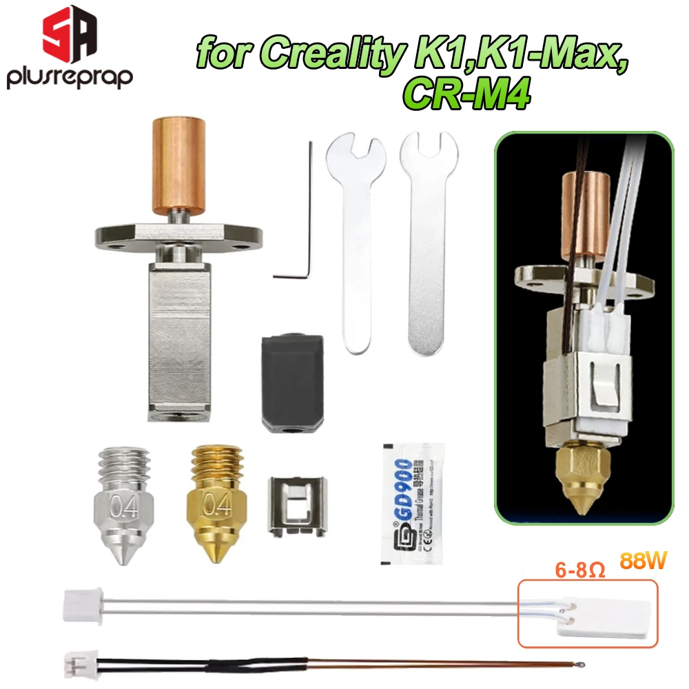 Pro creality K1 maxi CR-M4 hotend souprava keramika ohřev pro creality K1 aktualizovat hotend tryska placted měď