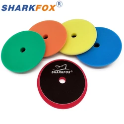 Sharkfox-almohadillas de pulido de 5 pulgadas, almohadilla de esponja para pulir, disco de espuma suave, pulidor DA/RO, uso para belleza de coche, cuidado automático