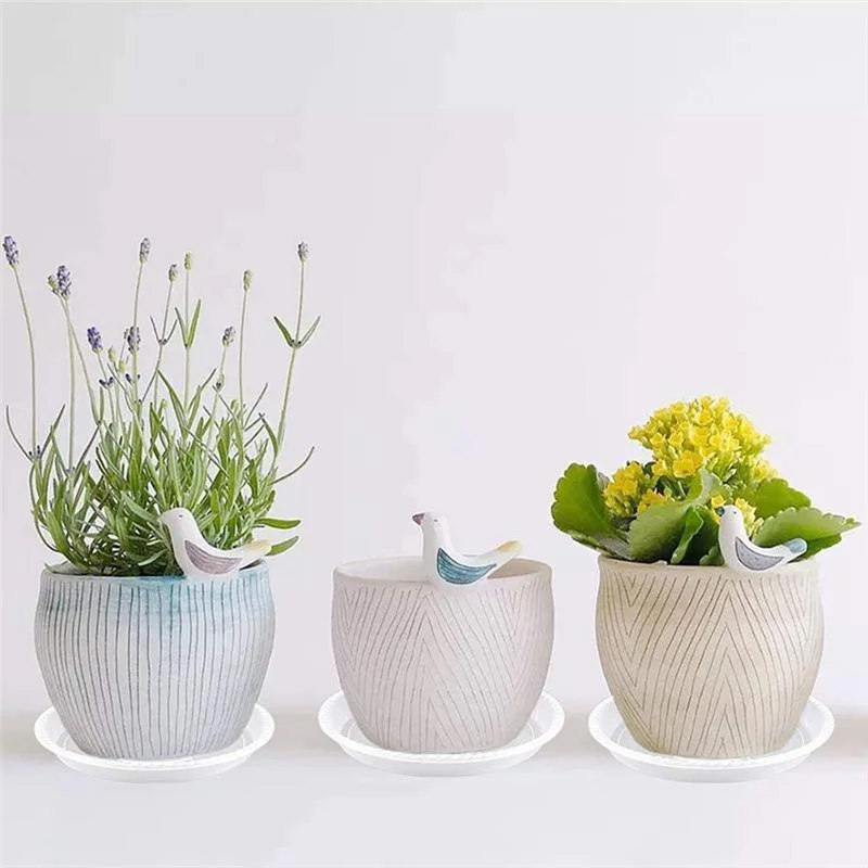 BMBY-Garden Plant Bottom Tray Round Flower Pot Base Plastic Waterproof Non-Slip Transparent Plant Drip Tray
