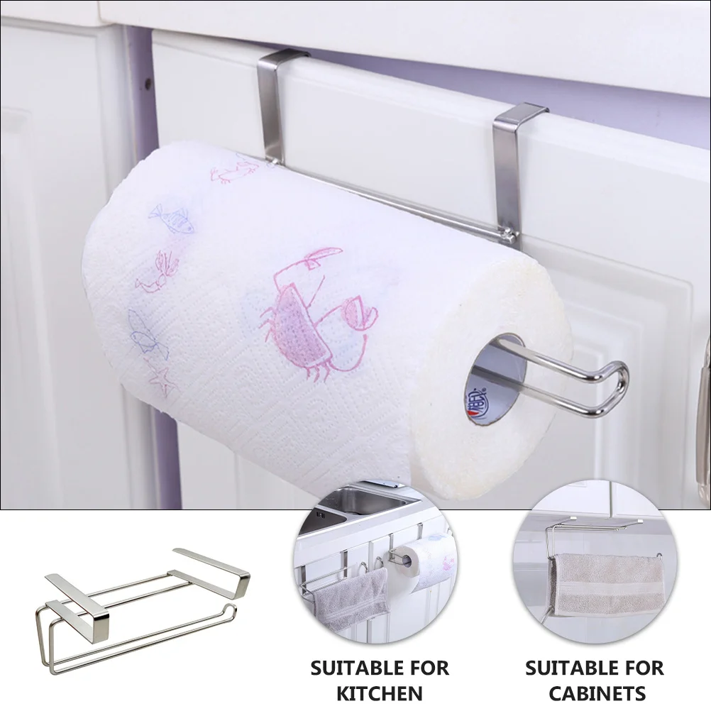 

Hanging Roll Paper Holder Multipurpose Kitchen Tissue Rack Space Saving Bathroom Toilet Paper Organizer Bathroom Tissue Rack