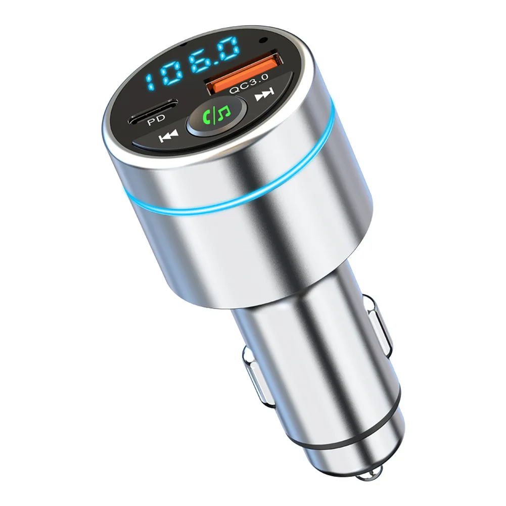AZ-Car Transmitter BC61 Car Bluetooth MP3 Player Zinc Alloy Case Fast Charge FM Transmitter